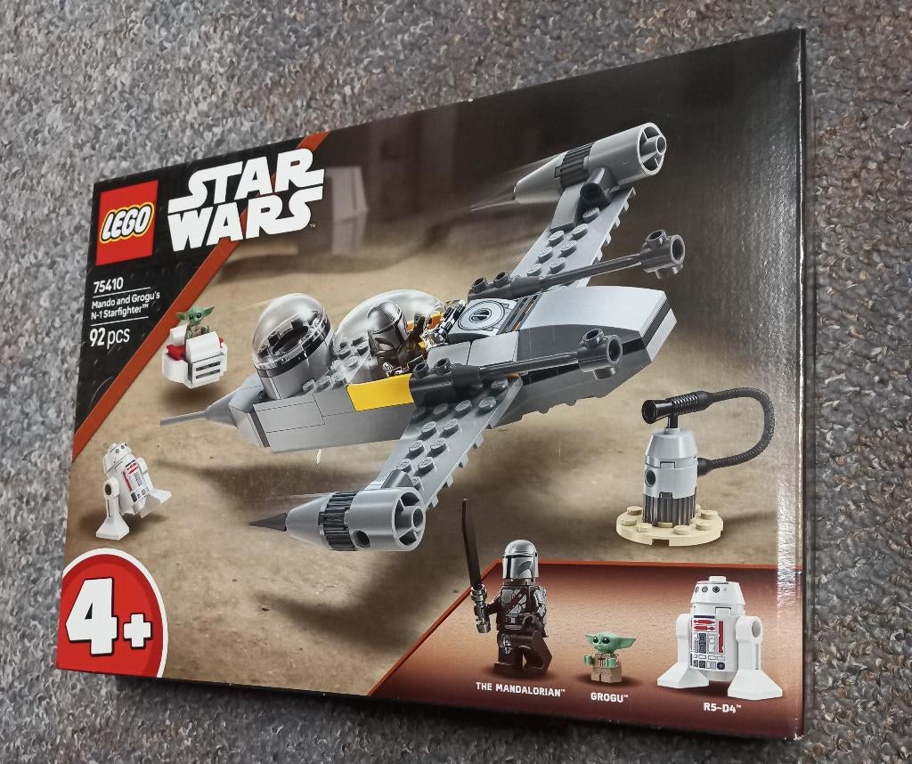 Lego 75410 Mando Grogu N-1 Starfighter , Star Wars = 17 euro, Ophalen of Verzenden, Nieuw, Ongeopend/sealed