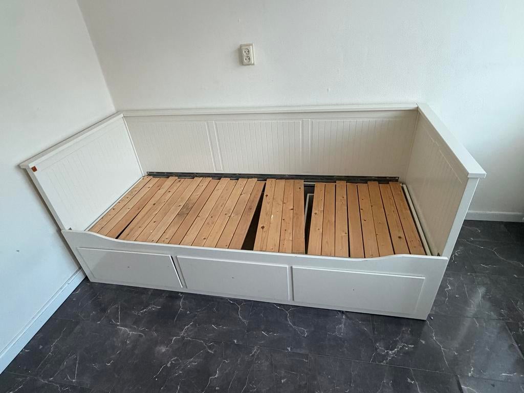 IKEA Hemnes bedbank wit - multifunctioneel en stijlvol, Ophalen, Wit, Tweepersoons, 80 cm