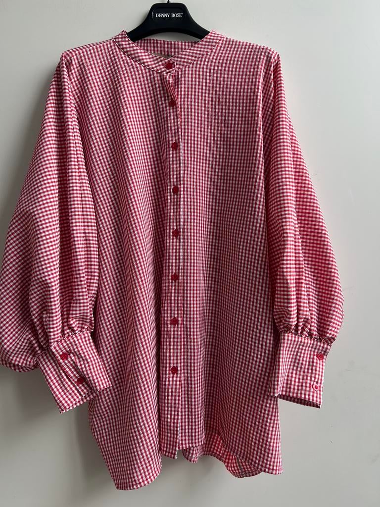 GARCONNE ruimvallende blouse ruitje rood mt TU, Kleding | Dames, -, Verzenden, Parijs, Nieuw