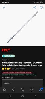 Gewichten met stang, Sport en Fitness, Fitnessmaterialen, Ophalen of Verzenden, Zo goed als nieuw