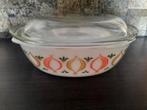 Jena ovenschaal met deksel, uienmotief ~ vintage ~, Huis en Inrichting, Keuken | Servies, Gebruikt, Ophalen of Verzenden, Overige stijlen