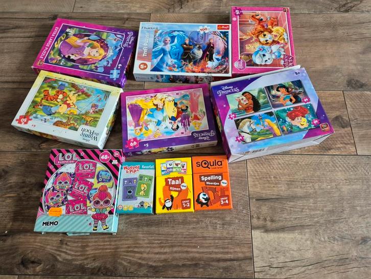 Diverse Puzzels en Spellen voor Kinderen, Kinderen en Baby's, Speelgoed | Kinderpuzzels, Gebruikt, 2 tot 4 jaar, Meer dan 50 stukjes