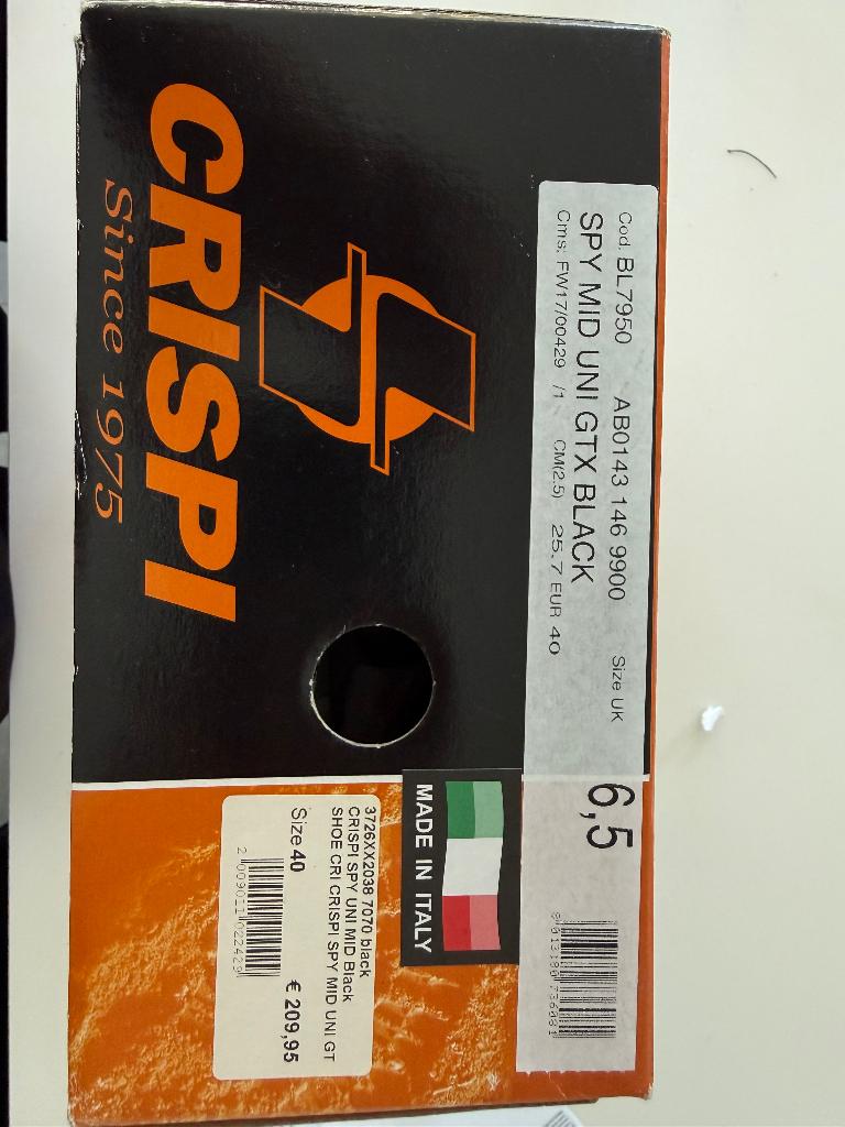 Crispi Spy Mid Uni GTX Black, Kleding | Dames, Schoenen, Nieuw, Werkschoenen, Zwart, Ophalen of Verzenden