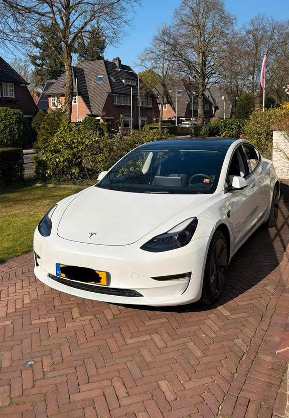Tesla Model 3 2021 Wit, Auto's, Tesla, Automaat, Zwart, Wit, Origineel Nederlands