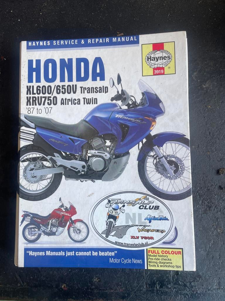 Haynes Service & Repair Manual Honda Transalp Africa Twin, Motoren, Handleidingen en Instructieboekjes, Honda, Ophalen of Verzenden