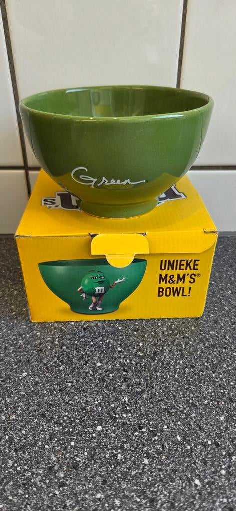 Unieke M&M's Groene Schaaltje - Nieuw in Doos!, Ophalen of Verzenden, Nieuw, Rond