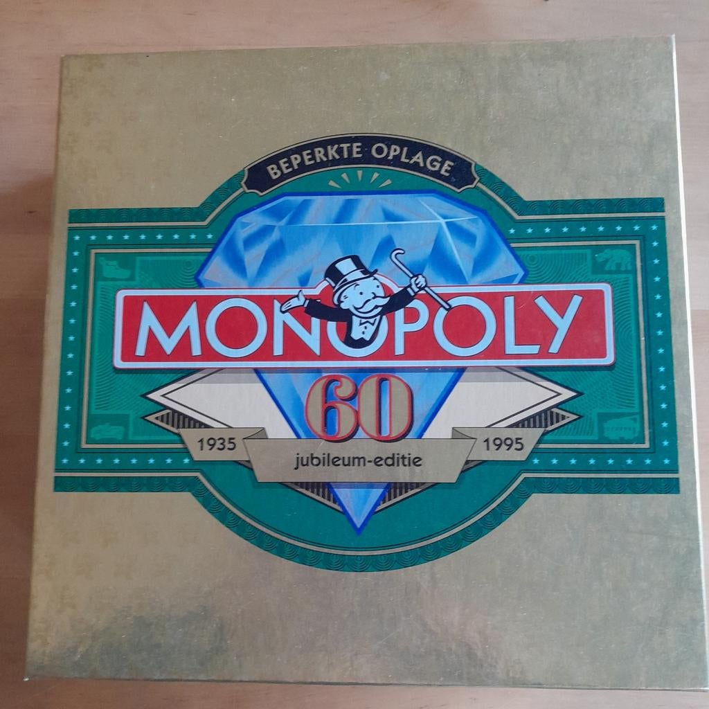 Monopoly 60 Jaar Jubileumeditie - Beperkte Oplage, Hobby en Vrije tijd, Gezelschapsspellen | Bordspellen, Vijf spelers of meer