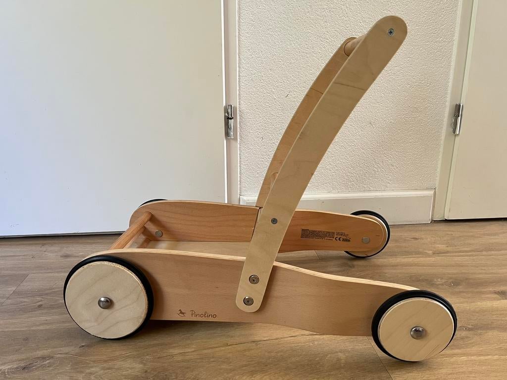 Pinolino loopwagen hout, Ophalen, Zo goed als nieuw, Duw- of Trekspeelgoed