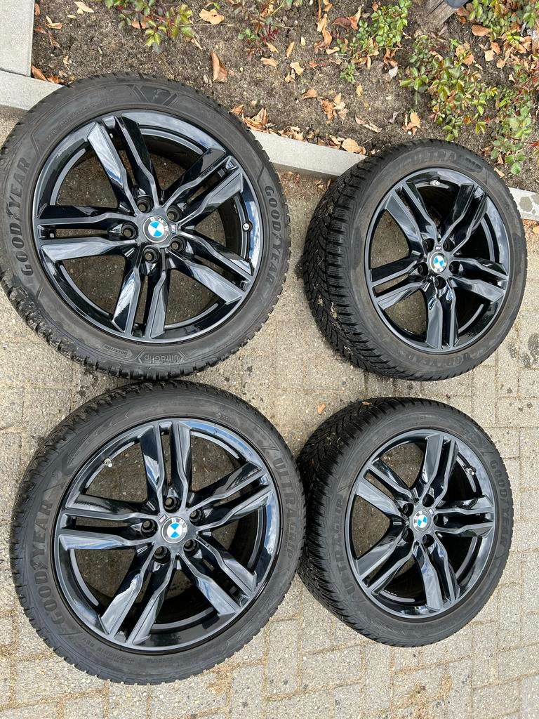 BMW Velgen met Goodyear UltraGrip Winterbanden, Ophalen, 18 inch, Gebruikt, Banden en Velgen