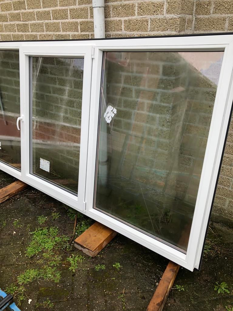 Kunststof dakkapel kozijn HR++ glas met aluminium rolluik, Ophalen, Gevelraam of Ruit, Gebruikt, 120 tot 160 cm
