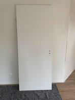 Opdek binnendeur wit, masief hout, links draaiend 210,5x83, Ophalen, 80 tot 100 cm, Binnendeur, Zo goed als nieuw