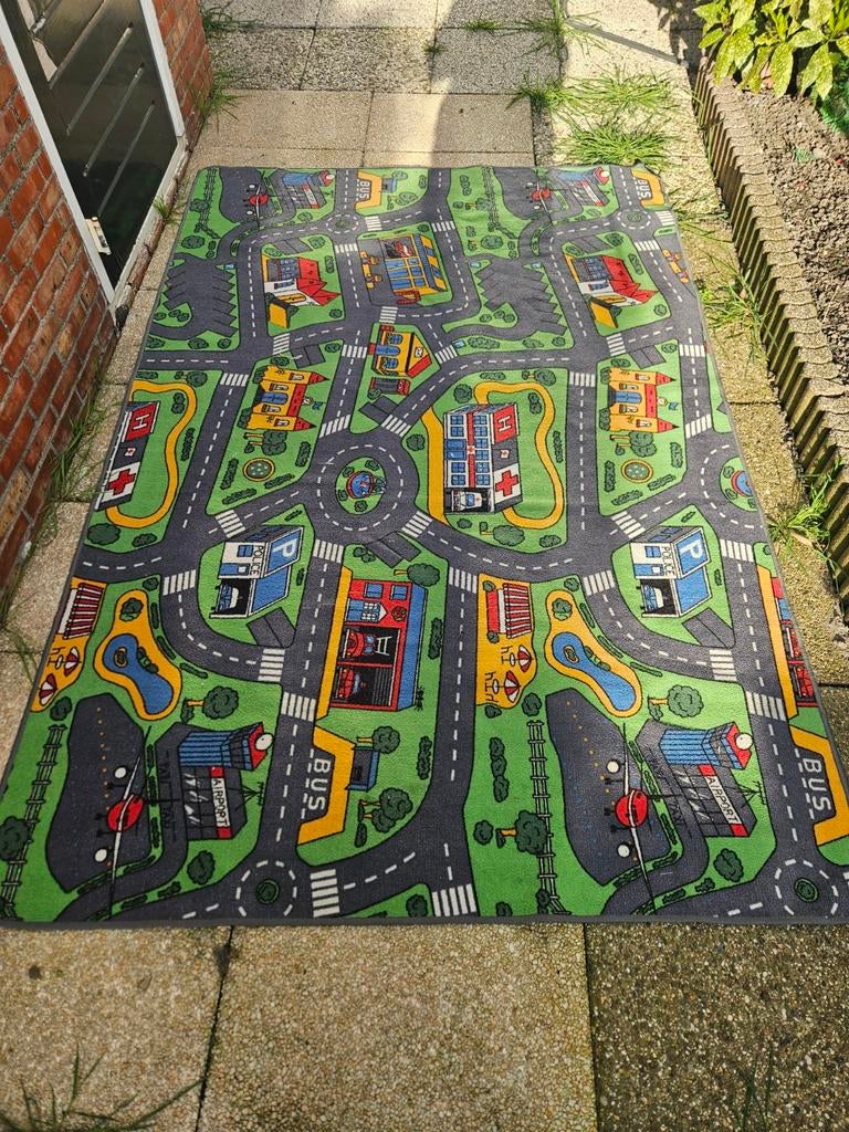 Speelmat met wegen en gebouwen, Ophalen of Verzenden, Gebruikt