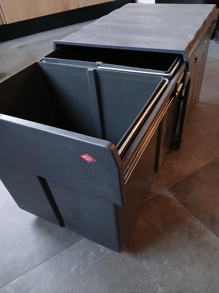 Wesco Inbouw Prullenbak 2x16 Liter - Nieuw, Ophalen of Verzenden, Nieuw