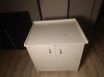Vintage Commode - Wit met Opklapbaar Blad, Ophalen, Gebruikt, 50 tot 70 cm, 75 tot 100 cm