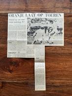 Voetbal krantenartikel IJsland Nederland september 1979, Ophalen of Verzenden, Knipsel(s)
