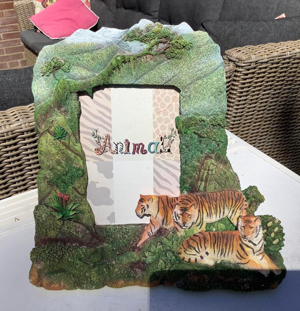 Mooie fotolijst met tijgers, Verzamelen, Ophalen of Verzenden