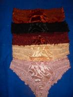 5 slipjes in satijn en kant, Kleding | Dames, Verzenden, Overige kleuren, Slip