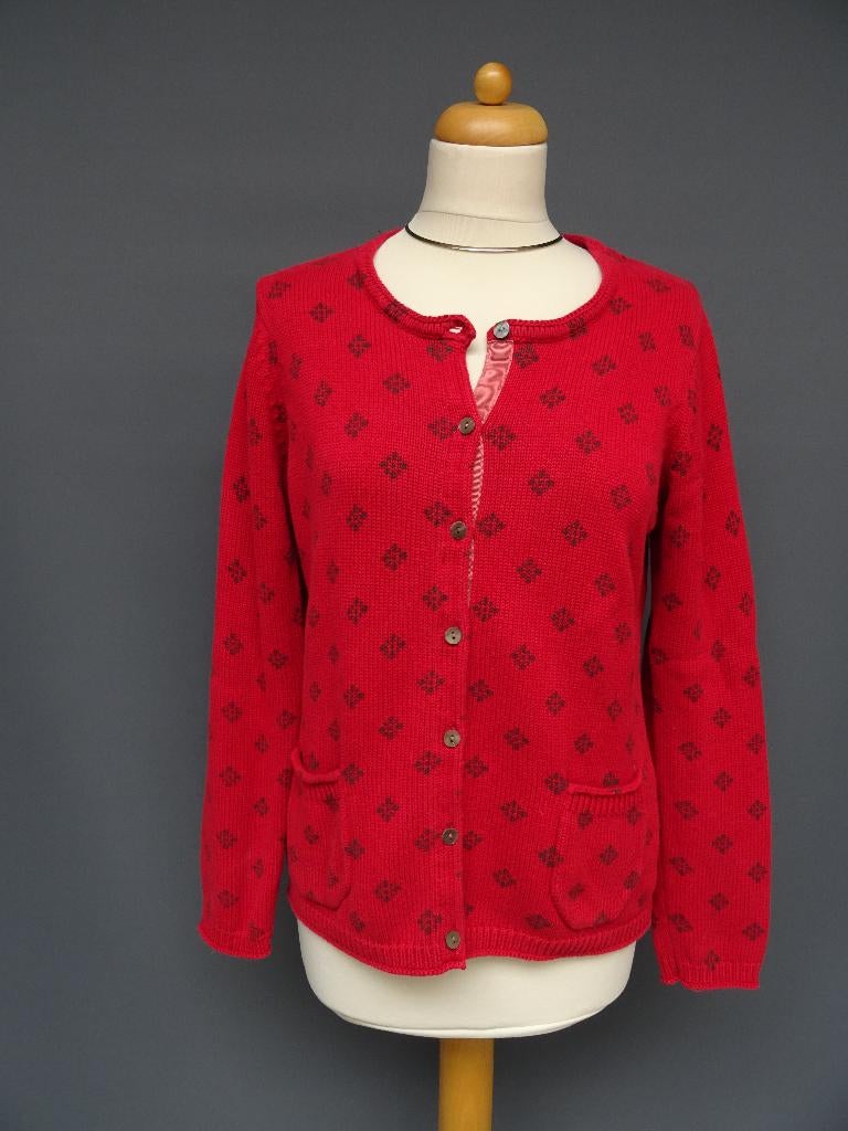 GUDRUN SJODEN maat M, rood katoenen vest., Kleding | Dames, Maat 38/40 (M), Ophalen of Verzenden, Rood, Gedragen