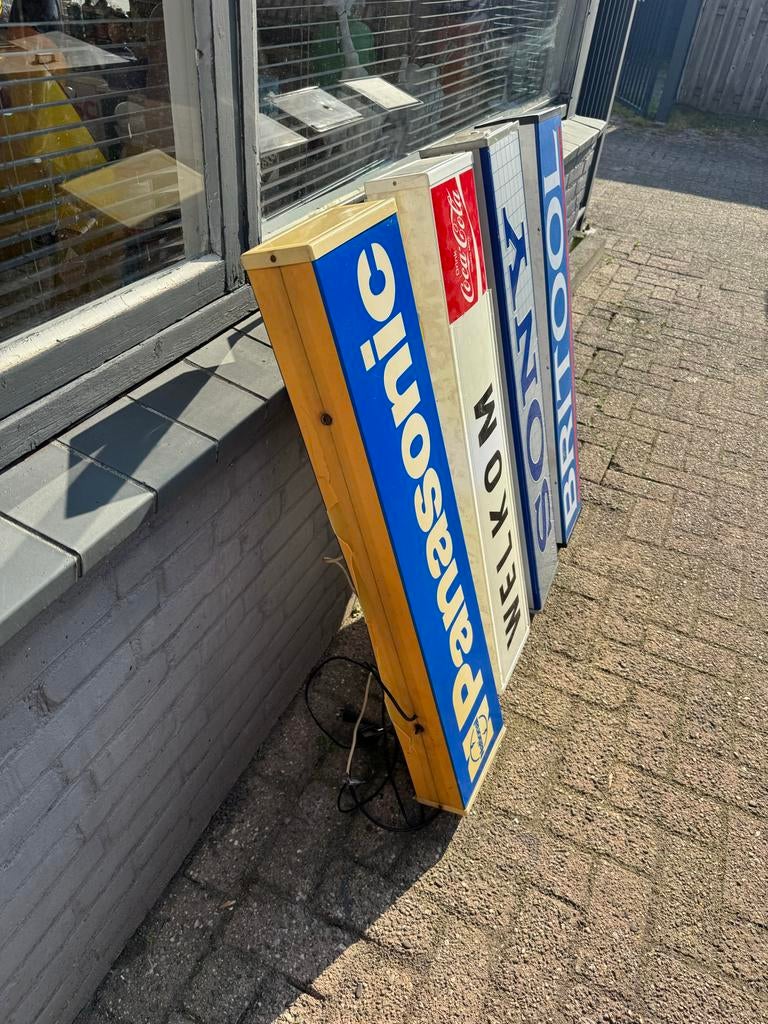 Vintage Lichtbakken: Panasonic, Coca-Cola, Sony, Britool, Verzamelen, Ophalen, Gebruikt, ., Lichtbak of (neon) lamp