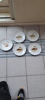 antieke Borden (servies) met vissen  porcelaine de Limoges, Ophalen