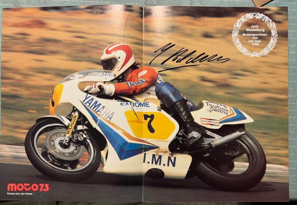 Poster 1980 Jack Middelburg, Verzenden, Zo goed als nieuw, Motoren