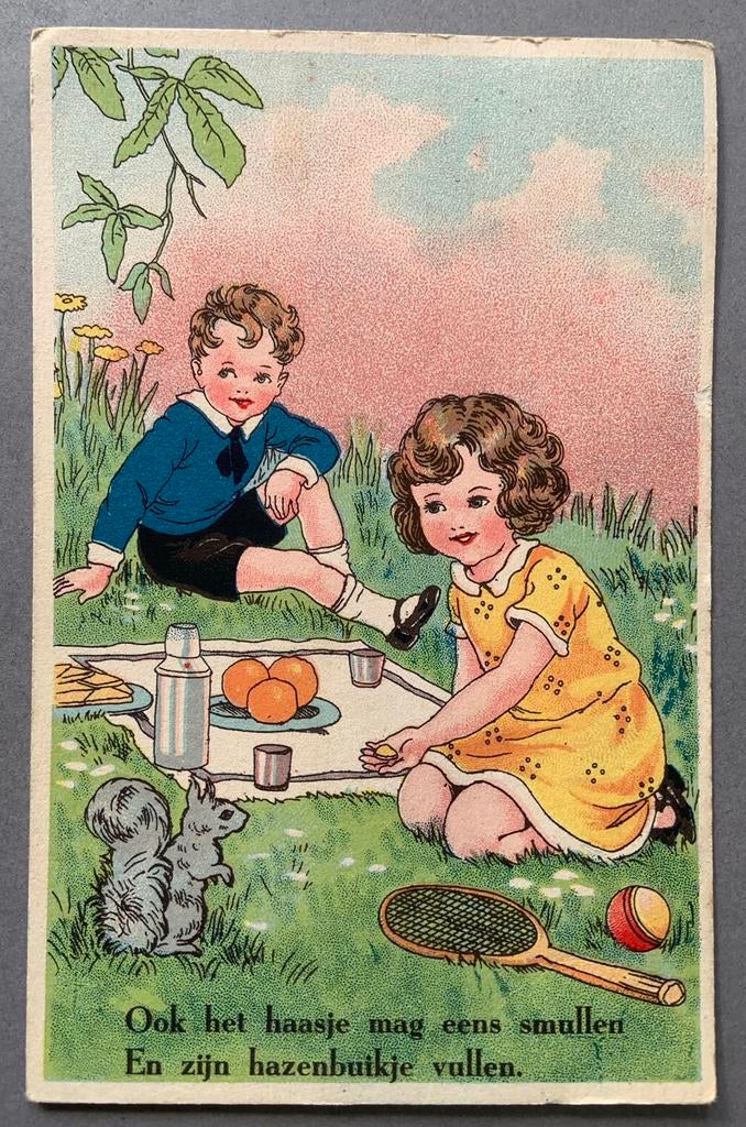 Haasje leuke kaart 1938, Ophalen of Verzenden, 1920 tot 1940, Gelopen