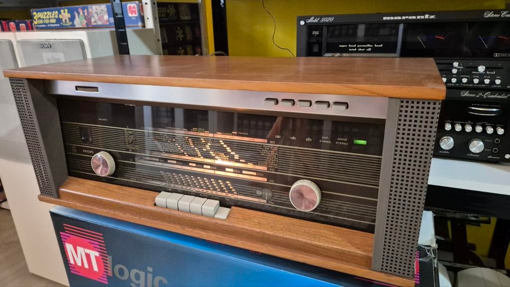 Philips B5X44A stereo buizenradio, Audio, Tv en Foto, Radio's, Ophalen, Gebruikt, Radio