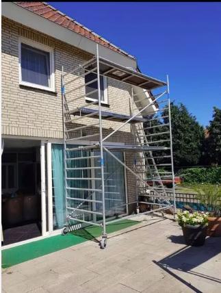 Te huur: Aluminium steigers – flexibel in hoogte en breedte, Doe-het-zelf en Verbouw, Steigers, Ophalen, Rolsteiger of Kamersteiger