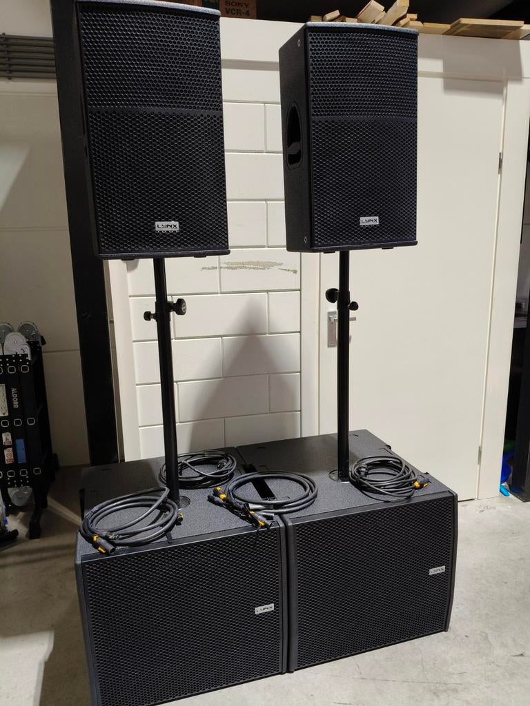 Lynx Pro Audio actieve set 18" sub / 12" top, Ophalen, Gebruikt, Audio