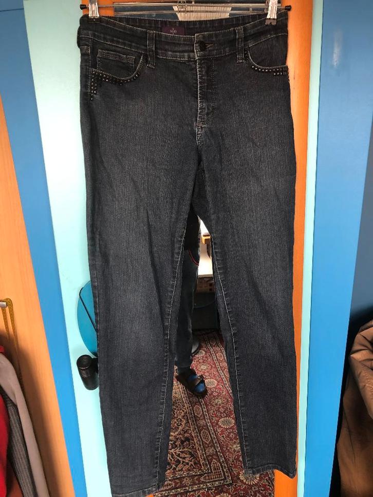 donkerblauwe jeanstregging Notyourdaughters 40 zgan, Kleding | Dames, Broeken en Pantalons, Zo goed als nieuw, Maat 38/40 (M)