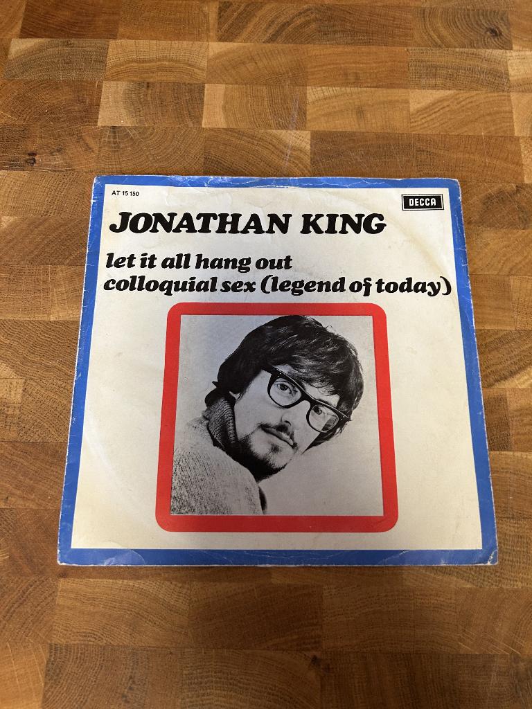 Jonathan King Let it all hang out single, Ophalen of Verzenden, Gebruikt, Pop, Single