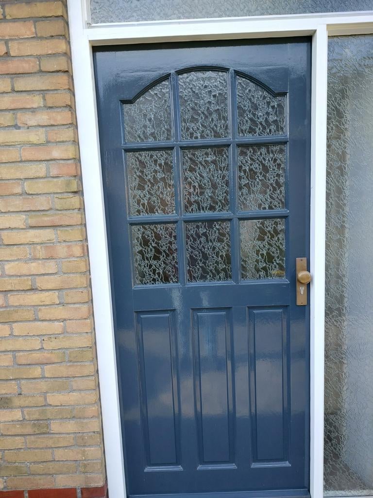 Voordeur hardhout, Ophalen, Gebruikt, Buitendeur, 200 tot 215 cm