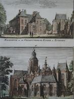 Gravure kleur Raadhuis en Grote Kerk Zutphen, Spilman 1744, Verzenden