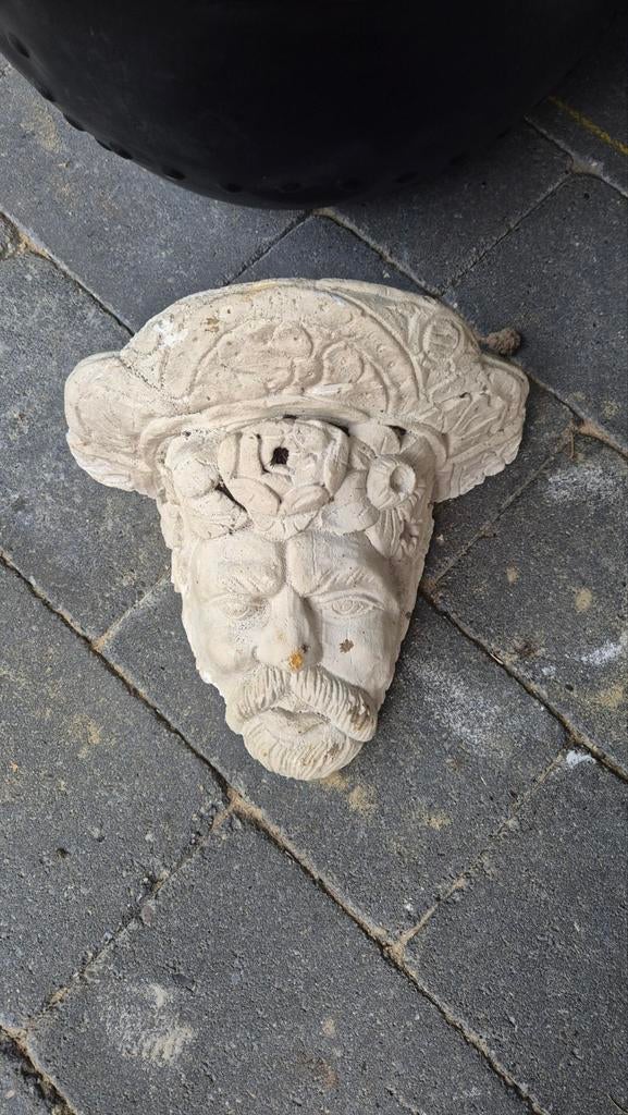 Decoratief hoofd van steen, Antiek en Kunst, Kunst | Beelden en Houtsnijwerken, Ophalen