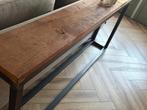 Mooie sidetable staal-eikenhout 200cm breed, Huis en Inrichting, Tafels | Sidetables, Ophalen, Eikenhout, 200 cm of meer, Zo goed als nieuw