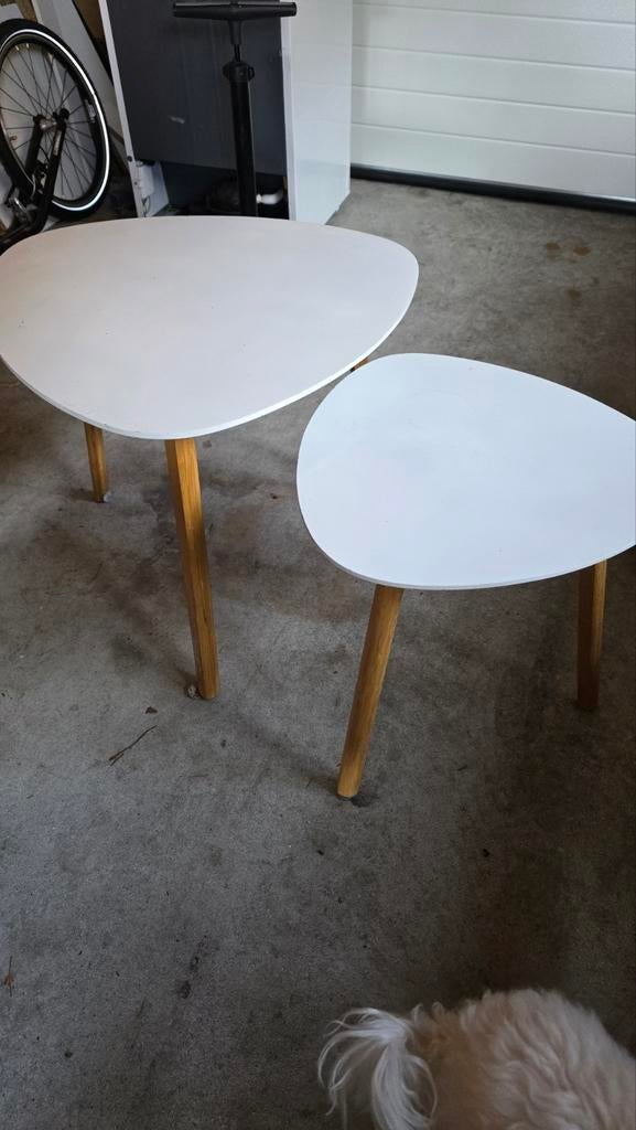 Set van 2 Jysk bijzettafels TAPS, Huis en Inrichting, Tafels | Bijzettafels, Ophalen, Minder dan 45 cm, Minder dan 55 cm, Gebruikt