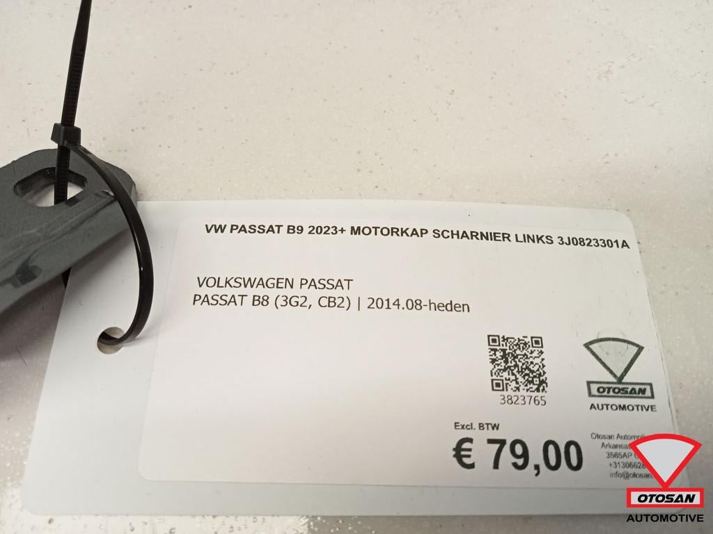 Vw passat B9 2023+ motorkap scharnier links 3j0823301a, Gebruikt, Volkswagen, Volkswagen AG, Berliner Ring 2
38440  Wolfsburg, DE