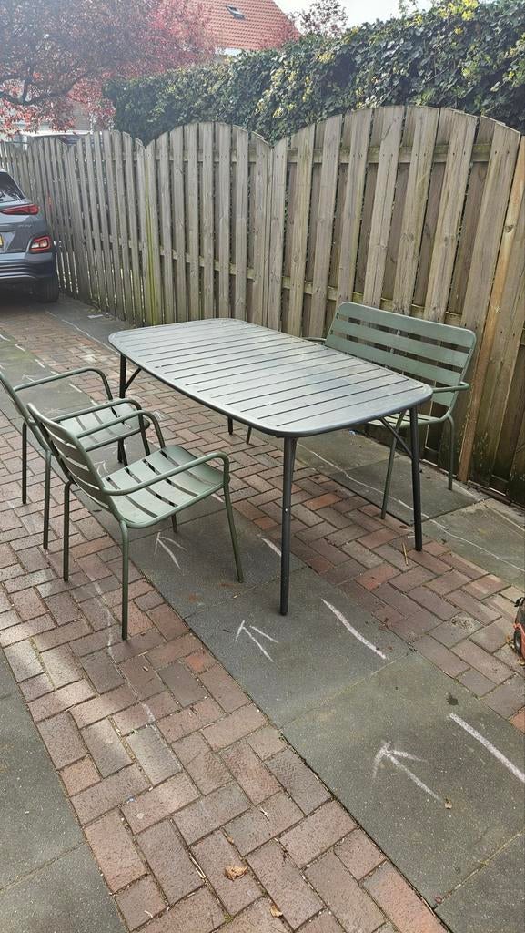 Tuinset van Intratuin, Tuin en Terras, Ophalen, 4 zitplaatsen, Gebruikt, Bank