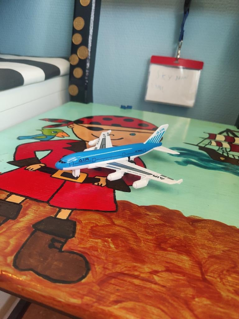 Blauw KLM vliegtuig speelgoedmodel, Ophalen of Verzenden, Gebruikt