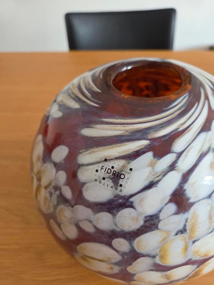 Unieke handgeblazen Fidrio vaas, als nieuw, Antiek en Kunst, Antiek | Vazen, Ophalen of Verzenden