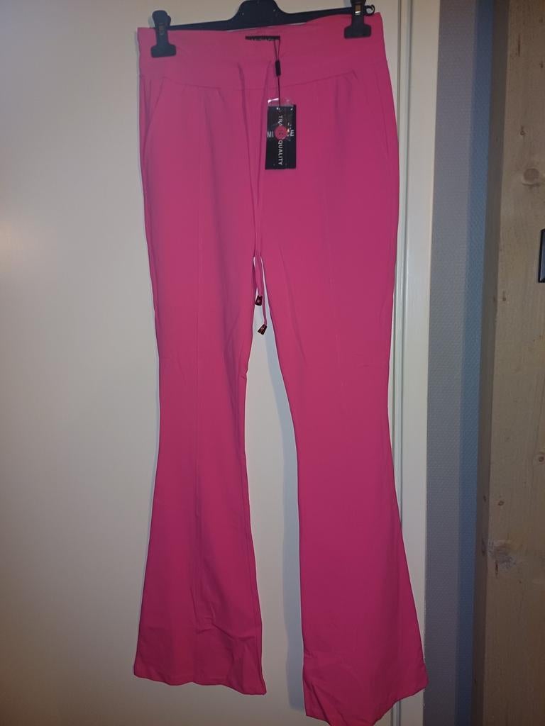 Fuchsia Flared Travelbroek - Diverse Maten Beschikbaar, Mi piace, Mi Piace, Maat 42/44 (L), Nieuw
