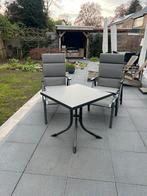 Hartman/Bellagio tuinset met tafel en kussens, Ophalen, Gebruikt, Aluminium, Verstelbaar