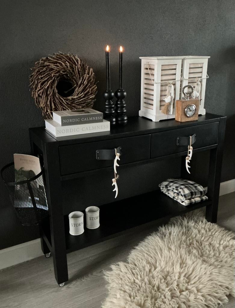 Sidetable Black & Wood Tafel, Ophalen of Verzenden, Zo goed als nieuw