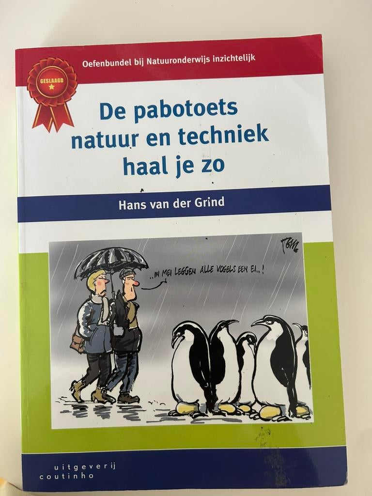 De pabotoets natuur en techniek haal je zo, Boeken, Schoolboeken, Ophalen, Hans van der Grind, Biologie, Zo goed als nieuw