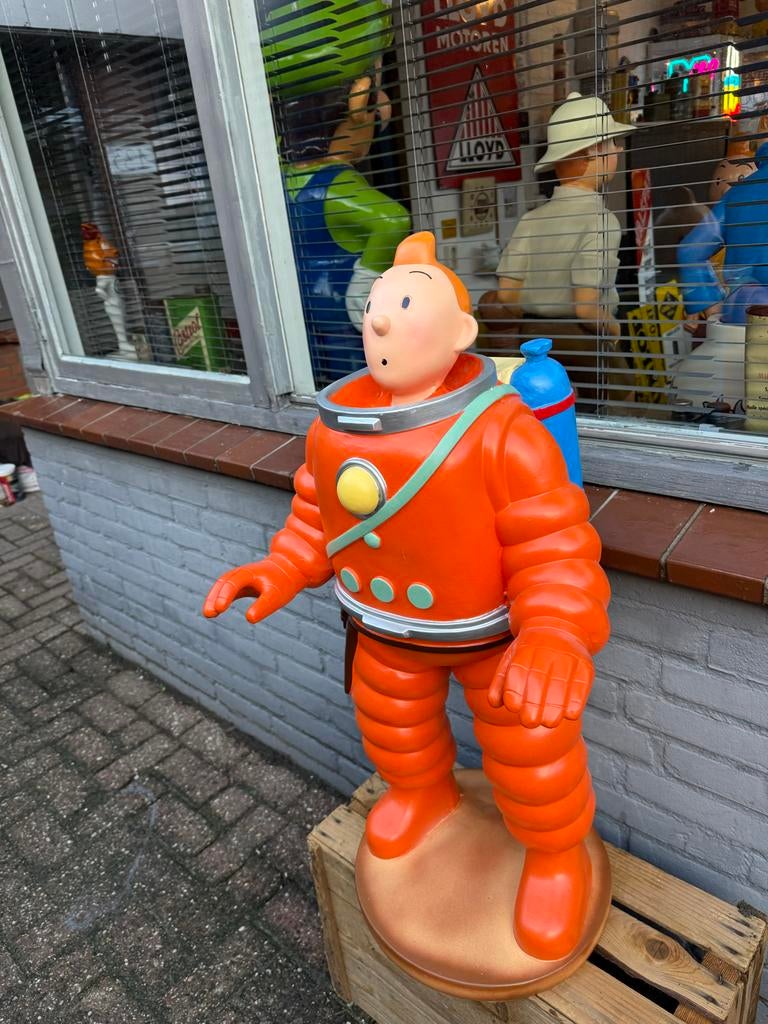 Kuifje in ruimtepak levensgroot beeld, Verzamelen, Ophalen, Gebruikt, ., .