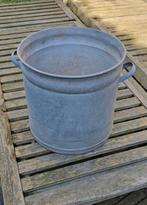 Leuke Zinken Bak met Handvatten, Tuin en Terras, Bloembakken en Plantenbakken, Ophalen, Gebruikt, Minder dan 60 cm, Rond
