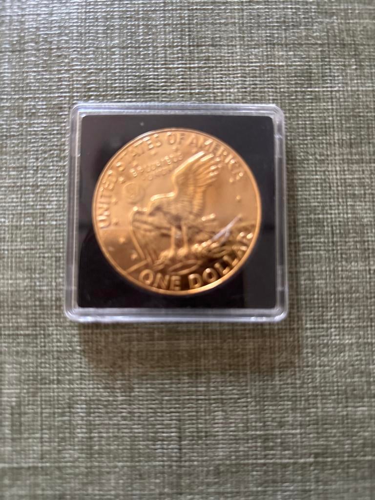 Officiële Herdenkingsmunt '1 Dollar USA Moonlanding' 1971-19, Postzegels en Munten, Munten | Amerika, Ophalen of Verzenden, Noord-Amerika