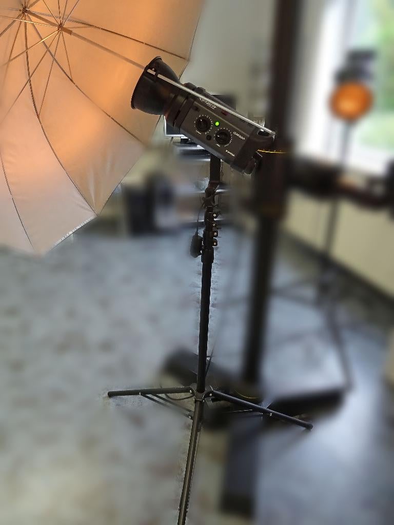 Bowens Esprit Gemini GM500 set van 3 flitskoppen, Ophalen, Gebruikt, Lamp of Flitsset