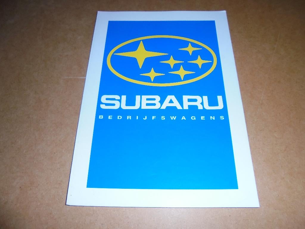 brochure Subaru bedrijfswagens, Ophalen of Verzenden, Nieuw, Overige merken