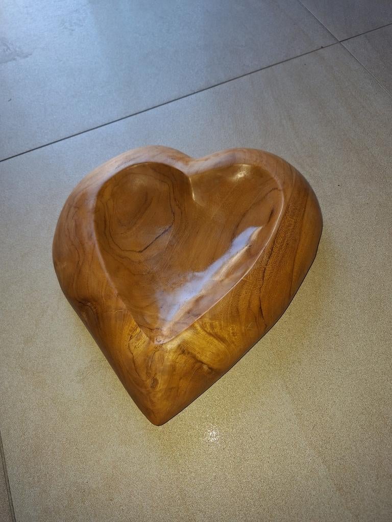 Mooie  teak houten schaal, Ophalen, Schaal, Zo goed als nieuw, Overige vormen